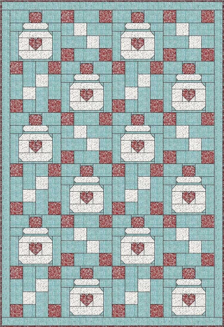 Laugh Yourself Into Stitches Love Potion No 9 Quilt Pattern Finished Size: 52"x76"