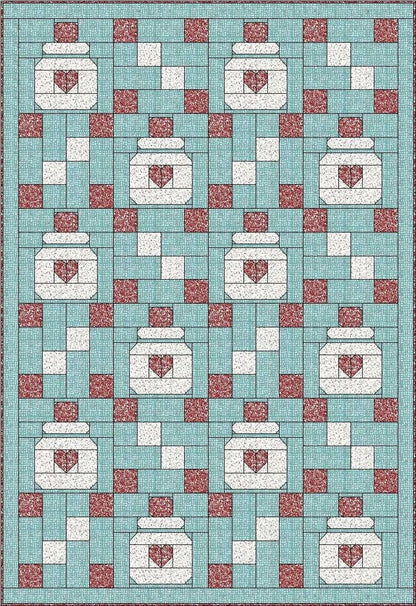 Laugh Yourself Into Stitches Love Potion No 9 Quilt Pattern Finished Size: 52"x76"