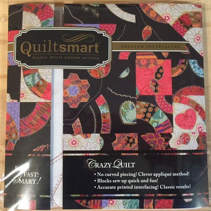 Quiltsmart Crazy Quilt Printed Interfacing & Instructions Pack (2 Size Variations Per Pattern)