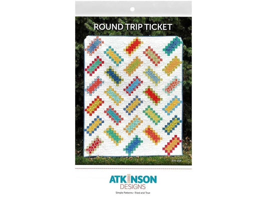 Atkinson Designs Round Trip Ticket Quilt Pattern (4 Size Variations Per Pattern)