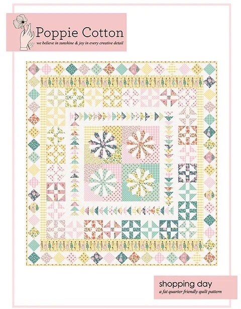 LAST ONE!! Poppie Cotton Shopping Day Quilt Kit Featuring Poppie Cotton Delightful Department Store Fabrics Finished Size: 60"x64"