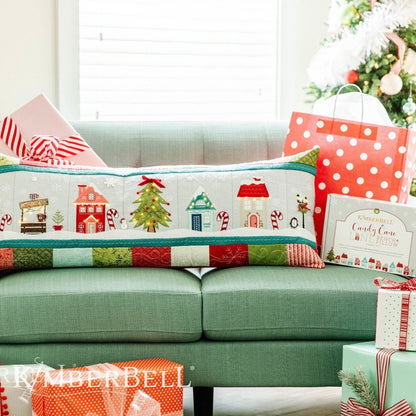 Kimberbell Candy Cane Lane Bench Pillow Collection (Machine Embroidery CD, Fabric Kits, & Embellishment Kits Available)