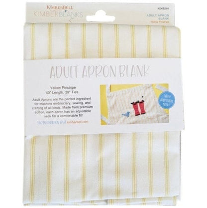 Kimberbell Kimberbellishments Yellow Pinstripe Adult Apron Blank (40" Length - 39" Ties)