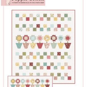 Poppie Cotton Sunshine In A Pot Quilt Kit Featuring Poppie Cotton Garden Party Fabrics Finished Size: 64"x76"