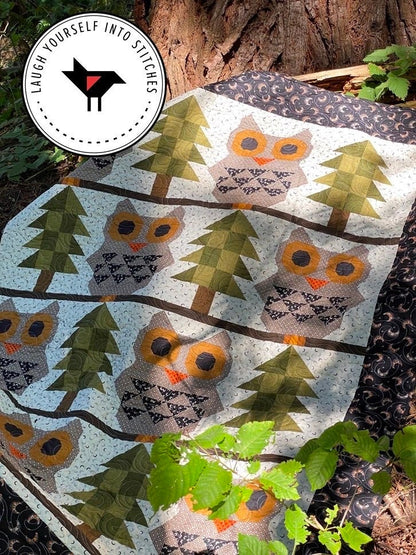 Laugh Yourself Into Stitches The Scary Woods Quilt Pattern Finished Size: 58"x72"