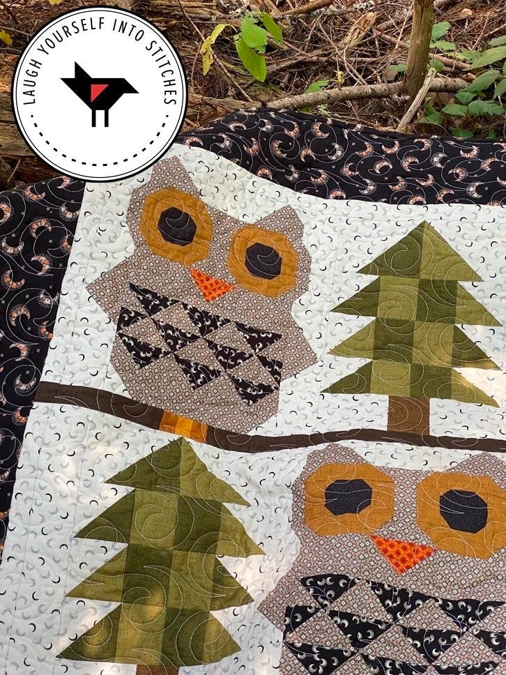 Laugh Yourself Into Stitches The Scary Woods Quilt Pattern Finished Size: 58"x72"