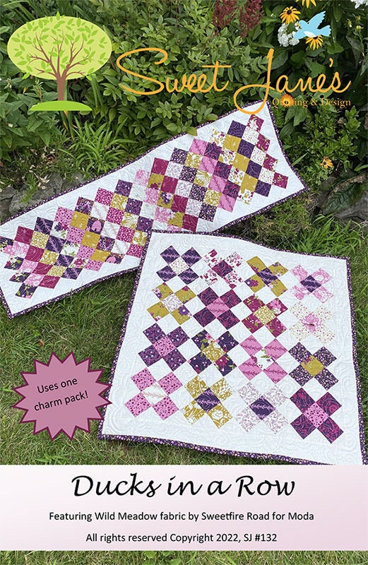 Sweet Jane's Quilting & Design Ducks In A Row Placemat and Table Runner Pattern