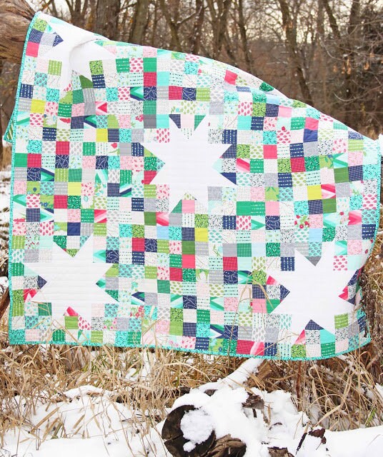 V & Co Lucky Stars Quilt Pattern Finished Size:54"x72"