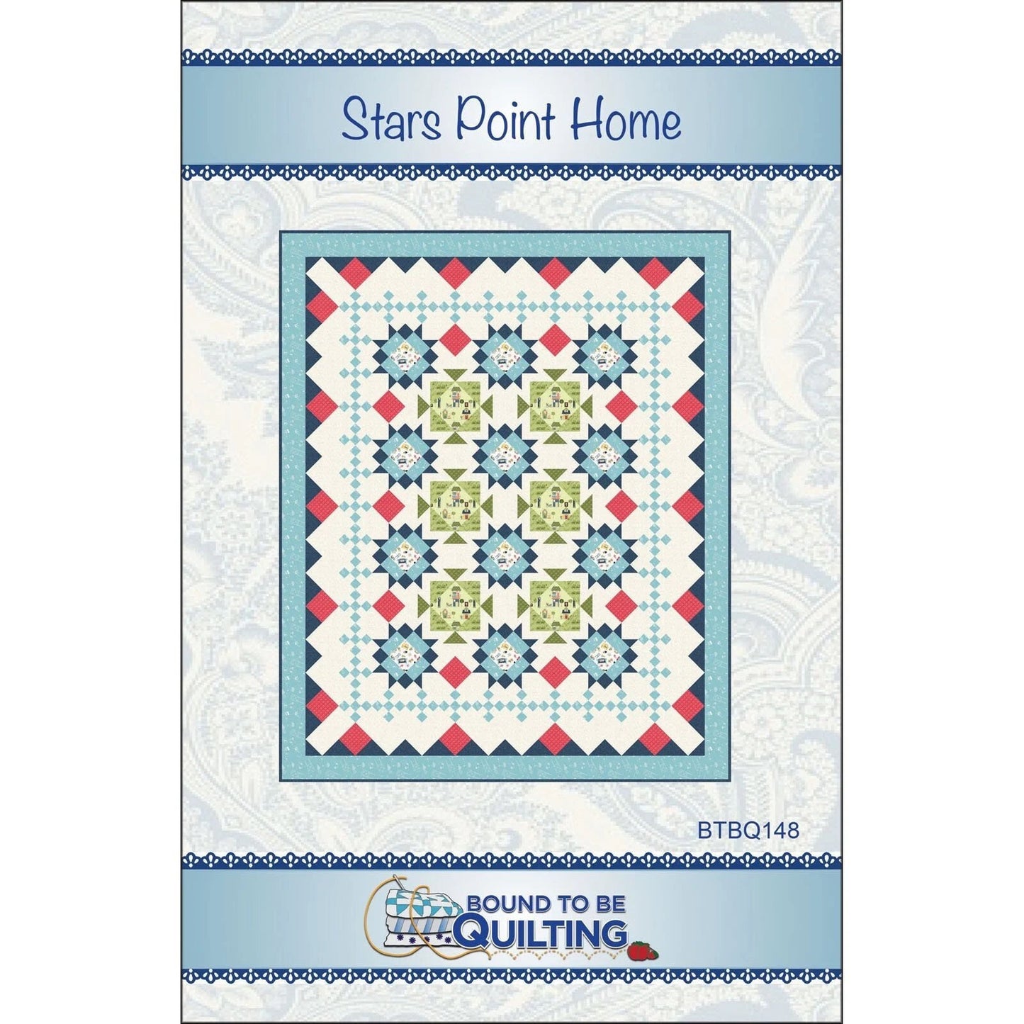 Bound To Be Quilting Stars Point Home Quilt Pattern Finished Size: 77"x94"