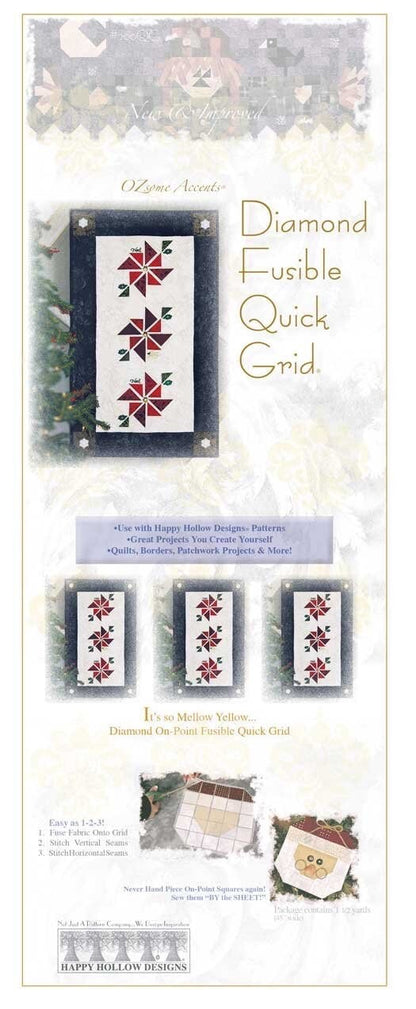 Happy Hollow Designs Patter Pak Plus Button Reindeer Holiday Runner Pattern