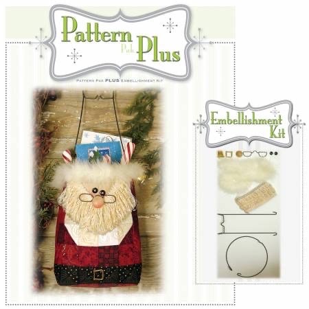 Happy Hollow Designs Pattern Pak Plus Santa Clothespin Bag Christmas Card Holder Pattern Pack and Embellishment Kit