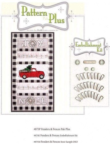 Happy Hollow Designs Fenders & Fence Posts Pickup Runner Pattern Pak and Embellishment Kit