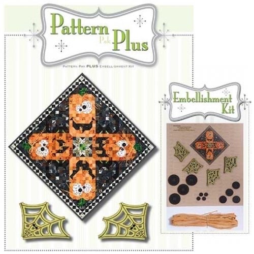 Happy Hollow Designs Pattern Pak Plus Hokey Pokey Pumpkins With Peek-A-Boo Kitties Pattern Pack and Embellishment Kit