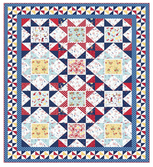 The Whimsical Workshop Hello Sumer Quilt Pattern Finished Size: 63"x79"