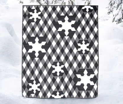 The Quilted Life Snowflake Lane Quilt Pattern (2 Size Variations Per Pattern) Optional Mini 60 Degree Ruler Available