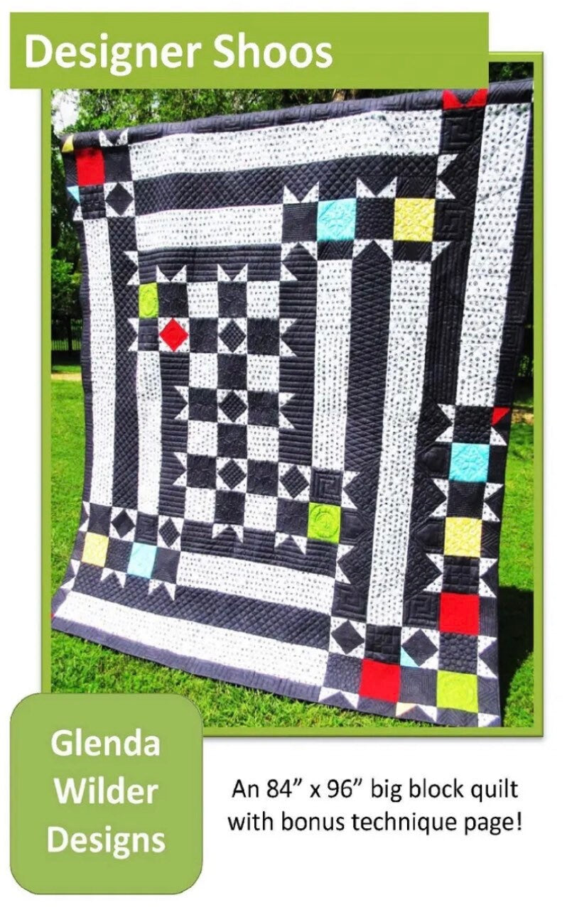 Glenda Wilder Designs Designer Shoos Quilt Pattern Finished Size: 84"x96"