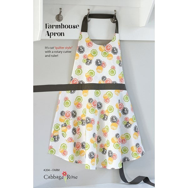 Cabbage Rose Farmhouse Apron Pattern