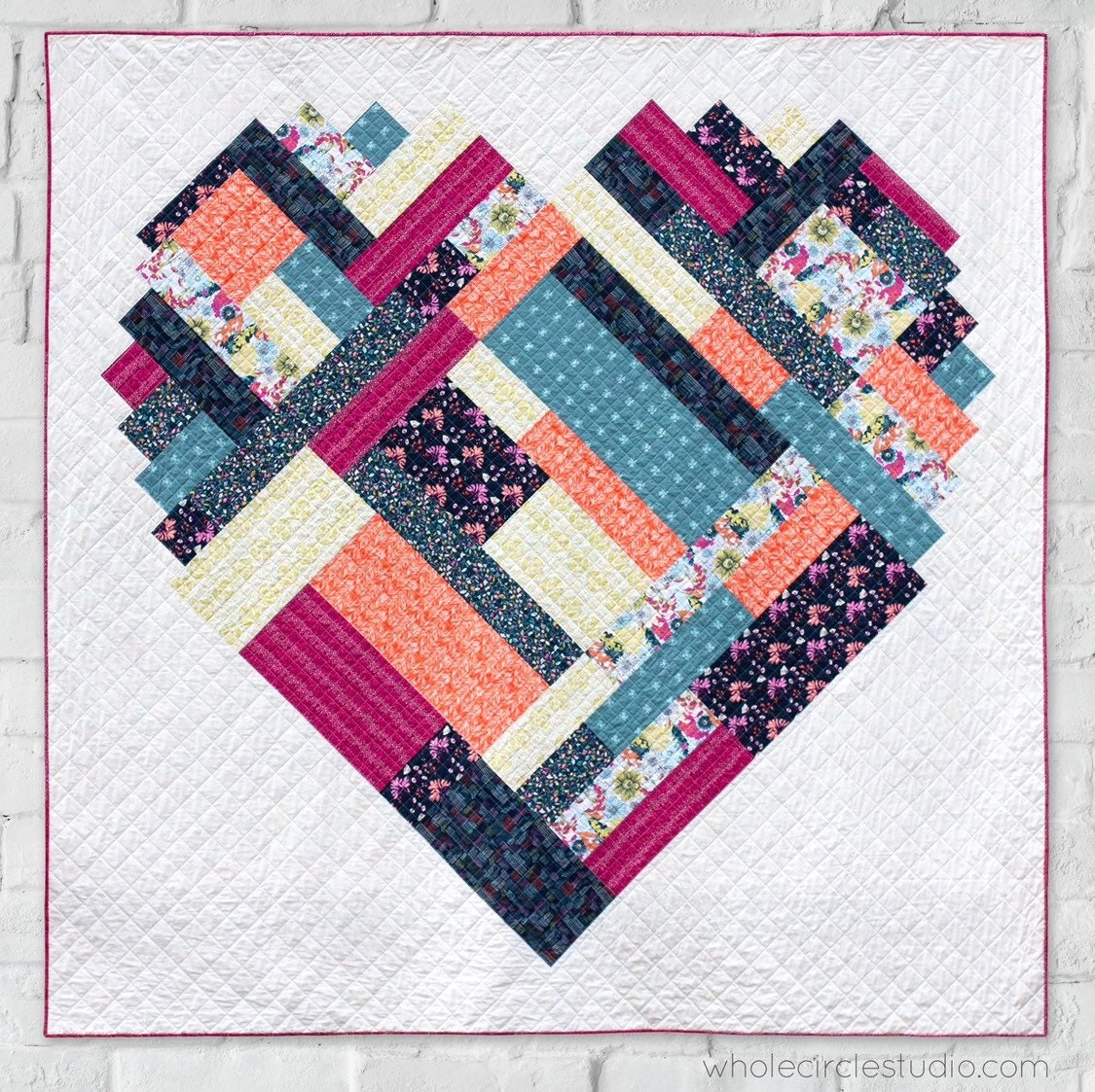 Whole Circle Studio Pieces of Love Quilt Pattern (3 Size Variations Per Pattern)