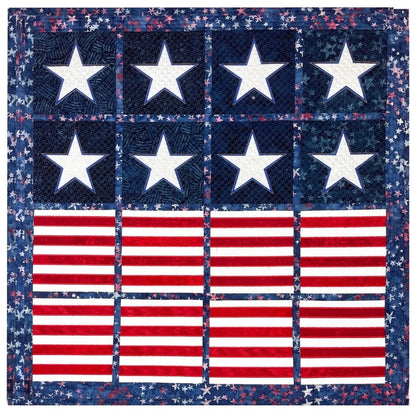 Fabric Confetti Stars & Stripes In-the-Hoop Wall Hanging Machine Embroidery CD 2 Size Variations Per Pattern (BONUS SVG Files)