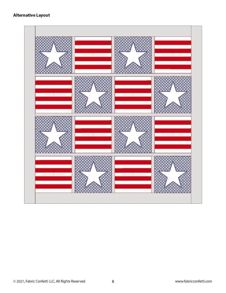 Fabric Confetti Stars & Stripes In-the-Hoop Wall Hanging Machine Embroidery CD 2 Size Variations Per Pattern (BONUS SVG Files)