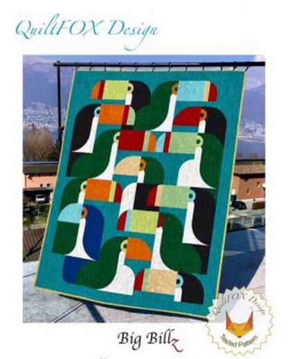 Quilt Fox Design Big Billz Quilt Pattern Finished Size: 51"x66"