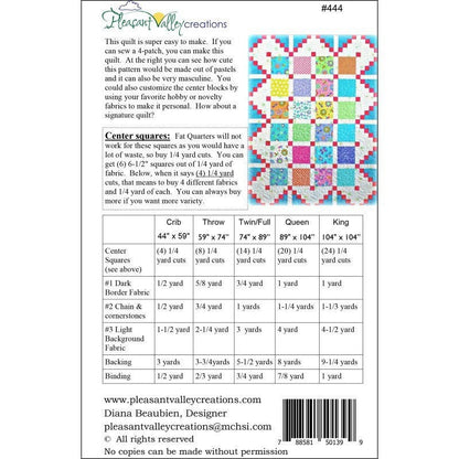 Pleasant Valley Creations Simply Cool Quilt Pattern (5 Size Variations Per Pattern)