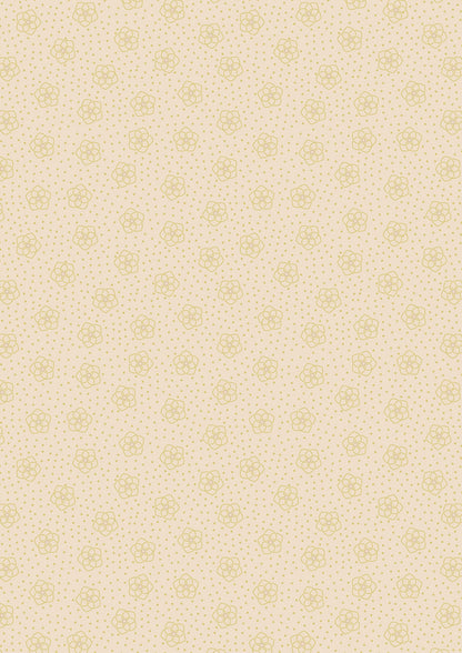 Lewis & Irene Celtic Fairies Fabric Collection Gold Metallic Celtic Flowers on Dark Cream Premium 100% Cotton Quilt Shop Quality Fabrics