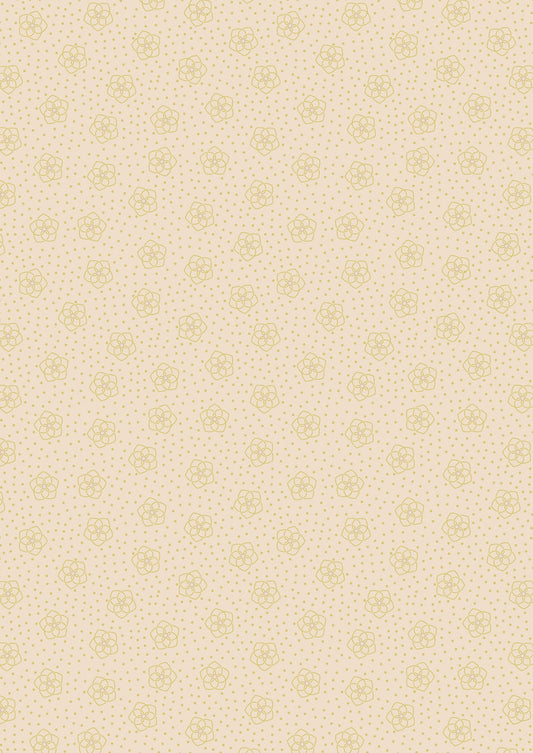 Lewis & Irene Celtic Fairies Fabric Collection Gold Metallic Celtic Flowers on Dark Cream Premium 100% Cotton Quilt Shop Quality Fabrics