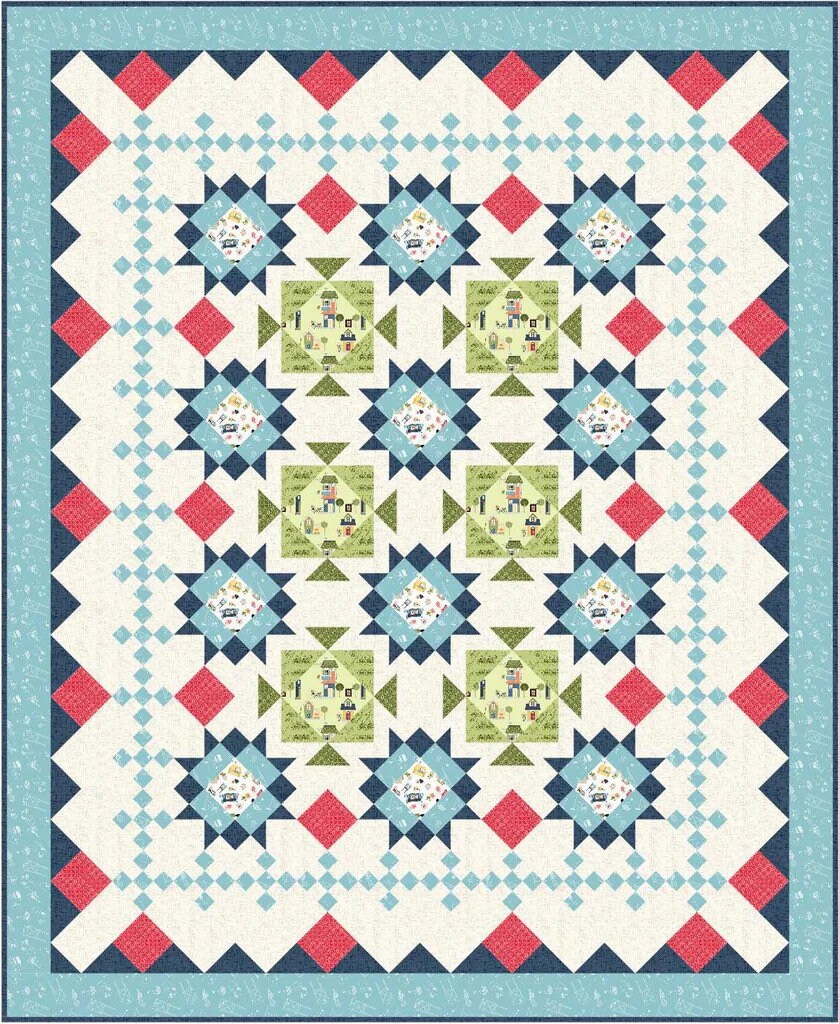 Bound To Be Quilting Stars Point Home Quilt Pattern Finished Size: 77"x94"