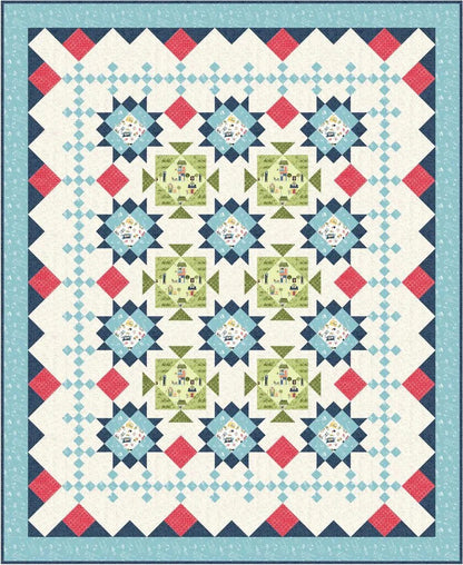 Bound To Be Quilting Stars Point Home Quilt Pattern Finished Size: 77"x94"