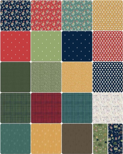 Riley Blake Love You S'more Fabric Collection Gingham on Olive Premium 100% Cotton Quilt Shop Quality Fabrics