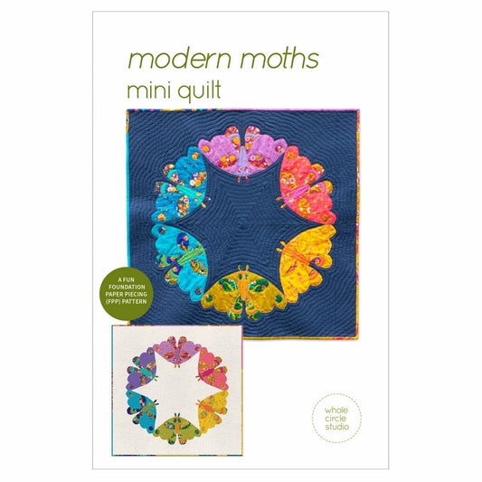 Whole Circle Studio Modern Moths Mini Quilt Pattern Finished Size: 32"x32"