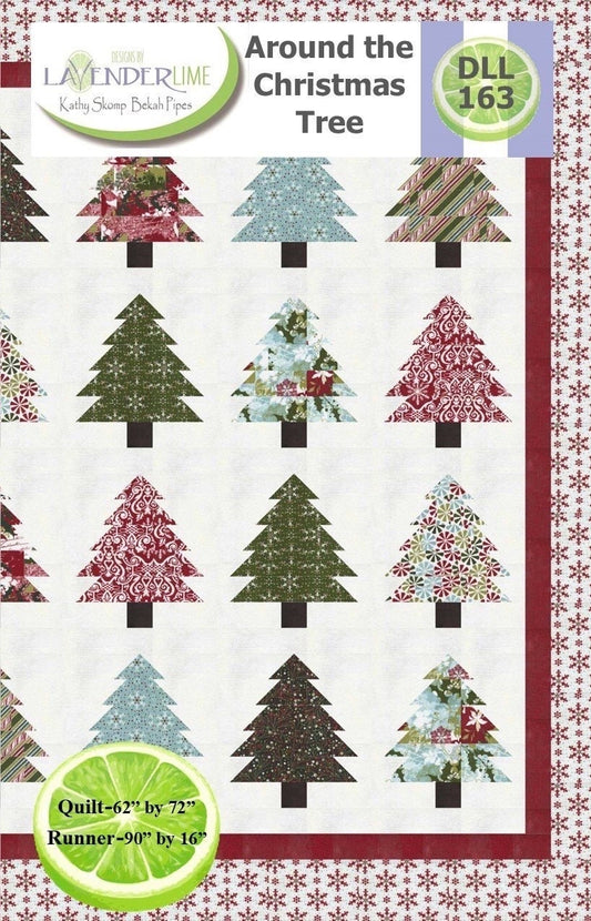 LavenderLime Around the Christmas Tree Quilt Pattern (2 Size Variations Per Pattern)