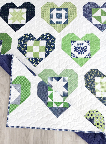 A Bright Corner Wholehearted Quilt Pattern (4 Size Variations Per Pattern)