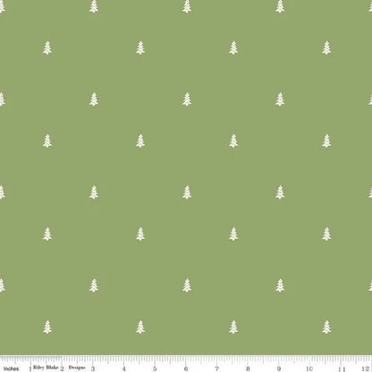 Riley Blake Love You S'more Fabric Collection Trees on Green Premium 100% Cotton Quilt Shop Quality Fabrics