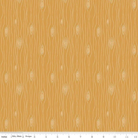 Riley Blake Love You S'more Fabric Collection Bark on Gold Premium 100% Cotton Quilt Shop Quality Fabrics