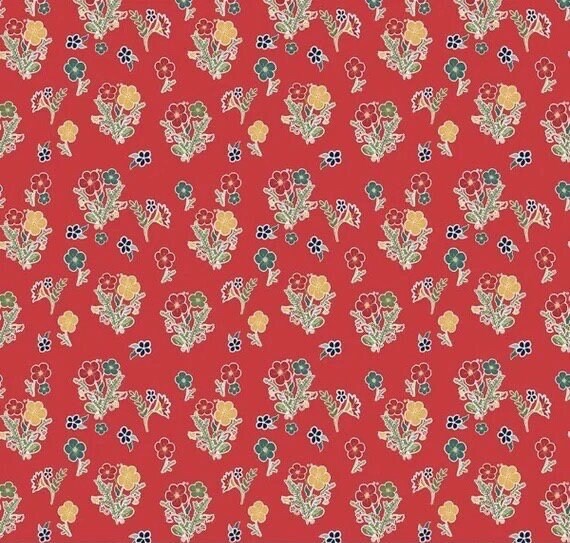 Riley Blake Love You S'more Fabric Collection Floral on Red Premium 100% Cotton Quilt Shop Quality Fabrics