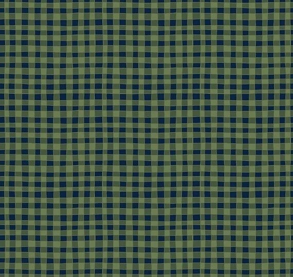 Riley Blake Love You S'more Fabric Collection Gingham on Olive Premium 100% Cotton Quilt Shop Quality Fabrics