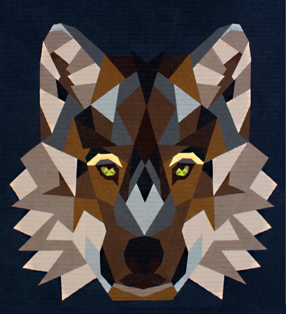 Violet Craft The Wolf Abstractions Quilt Pattern (Finished Size 60"x65")