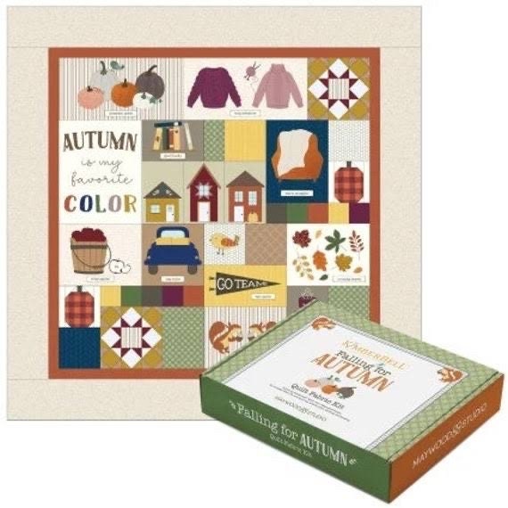 Kimberbell Falling For Autumn Fall Quilt Collection (Opt. Machine Embroidery CD, Fabric & Backing Kit, and Embellishment Kits)