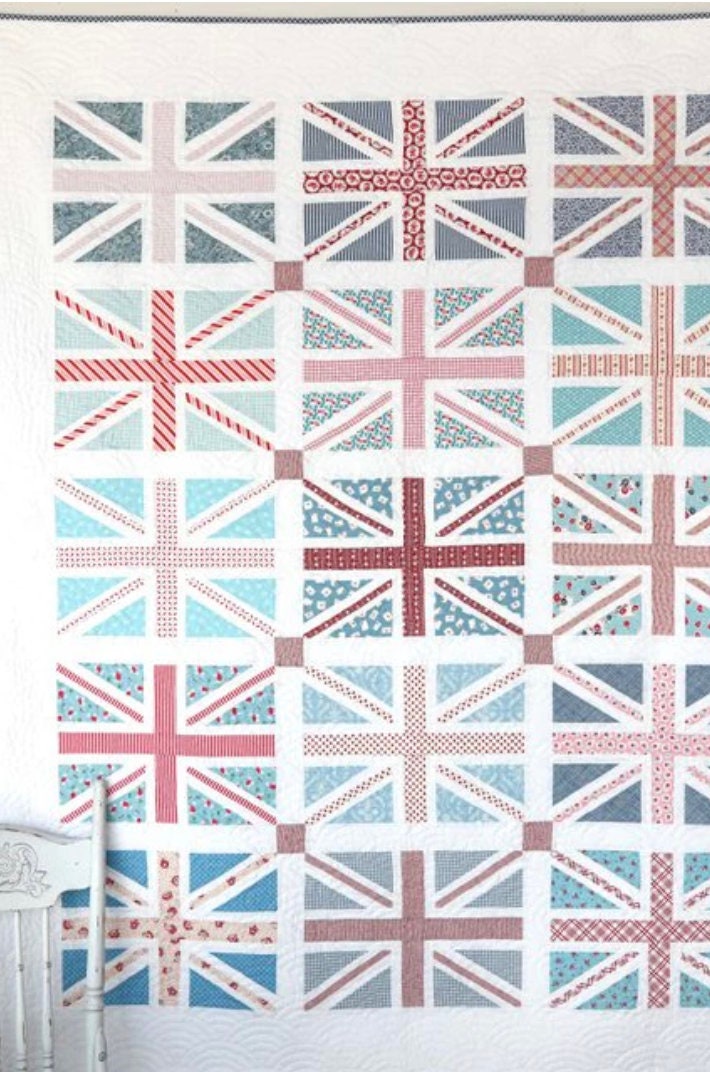 Diary of a Quilter's Regent Street Union Jack Quilt Pattern (4 Size Variations Per Pattern)