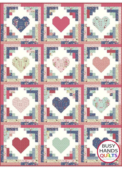 Busy Hands Quilts Quilty Cabins Quilt Pattern (6 Size Variations Per Pattern)