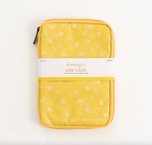 Kimberbell Yellow Honeycomb USB Storage Case (Holds Up to 32 Kimberbell USBs)