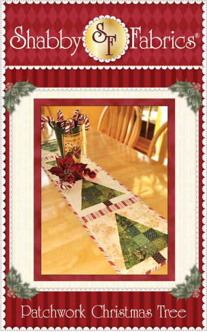 Shabby Fabrics Patchwork Christmas Tree Table Runner Pattern Finished Size: 12-1/2"x53"