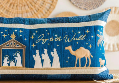 Kimberbell Nativity Bench Pillow Collection (Machine Embroidery CD, Fabric Kits, and Embellishment Kits, & Thread Sets Available)