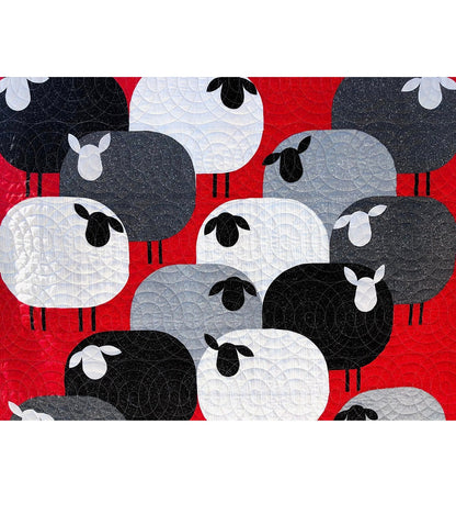 QuiltFox Designs All About Ewe Quilt Pattern (Finished Size: 55"x70")