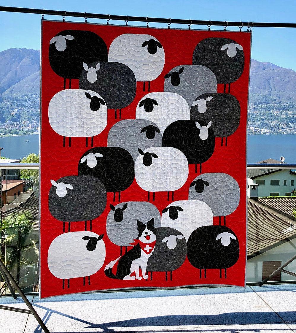 QuiltFox Designs All About Ewe Quilt Pattern (Finished Size: 55"x70")