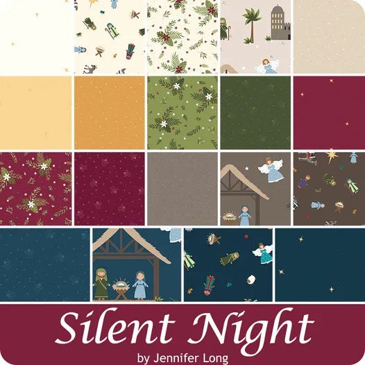 LAST BOLT! Riley Blake Silent Night Fabric Collection Choir of Angels on Sprig Premium 100% Cotton Quilt Shop Quality Fabrics