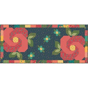 LAST RESTOCK! Riley Blake Market Street Rose Garden Runner Kit Featuring Riley Blake Market Street Fabric Collection Finished Size: 28"x52"