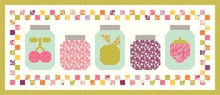 Riley Blake In A Fruit Jar Runner Kit Featuring Riley Blake Adel In Summer Fabric Collection Finished Size: 19"x44"